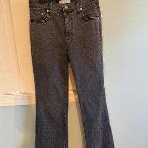 Black Distressed Boot Cut Jeans